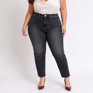 Judy Blue Tummy Control Jeans 20W Black Slim Fit Stretch Mid Rise Denim Plus